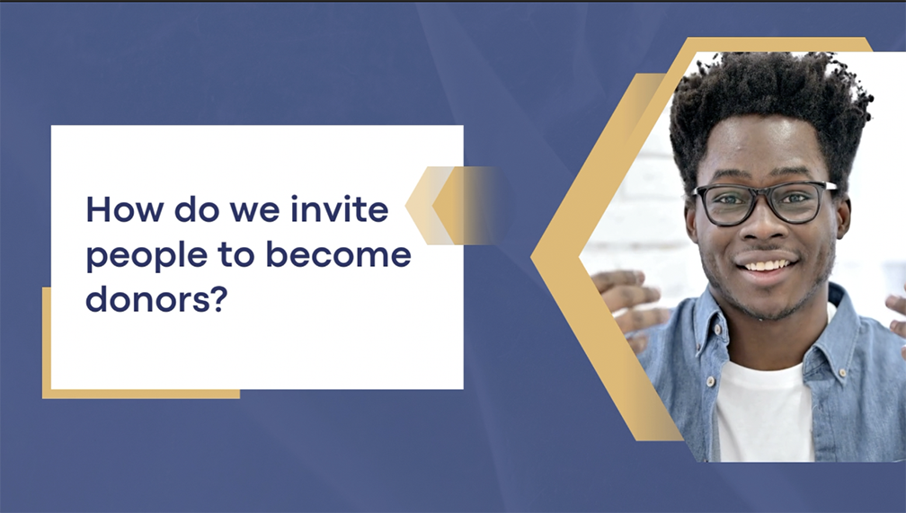 How to invite people to become donors